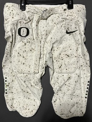 #ad OREGON DUCKS PE GAME WORN Nike Speckled Eggshell Football Pants With Pads amp; Belt $29.99