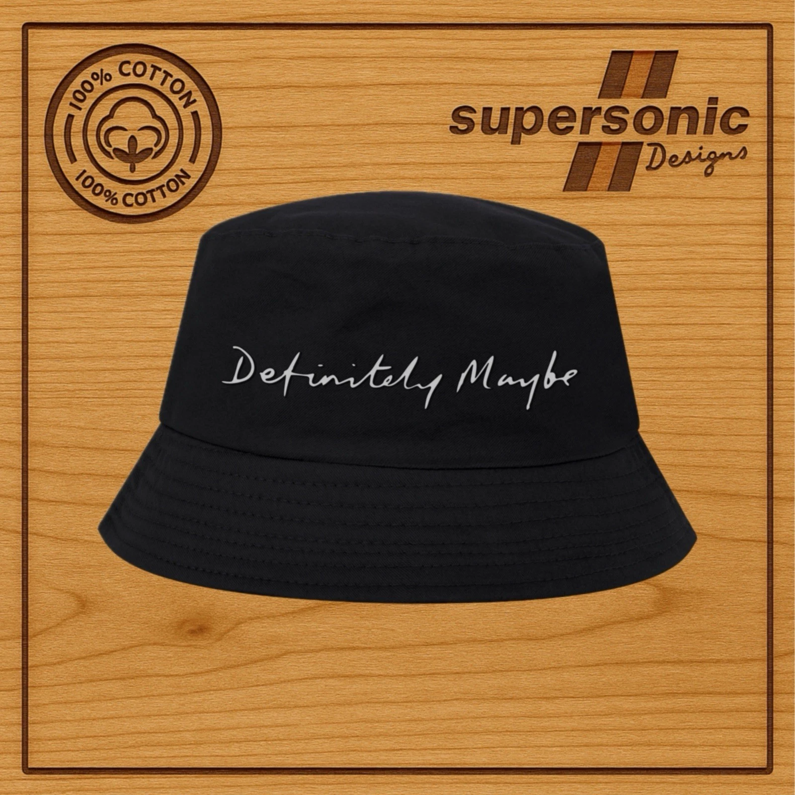 Oasis Definitely maybe bucket hat - Premium quality cotton - One size fits all