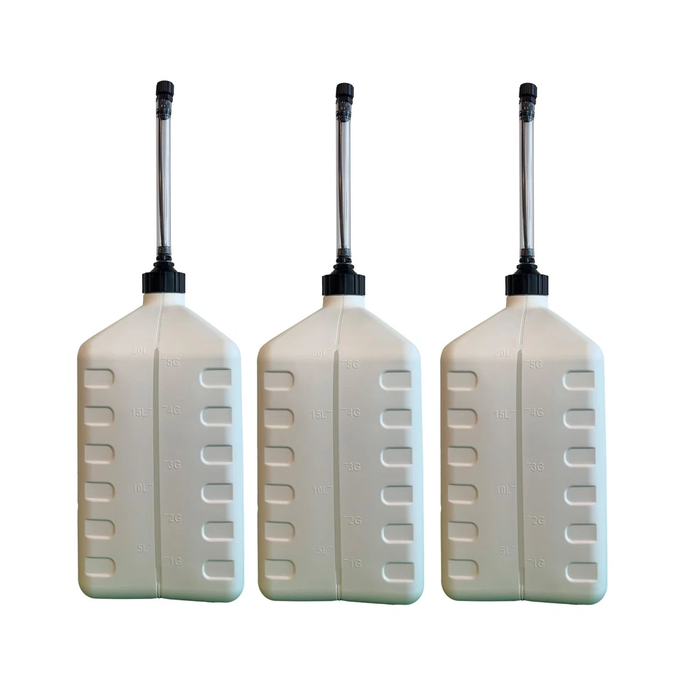 Jarra de toba contenedor utilitario multiusos de 5 galones &#8211; blanco, paquete de 3, hecho en  Foto 2 de 4