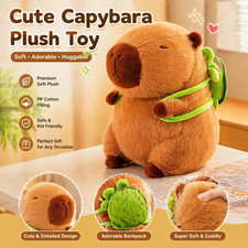 Cute Capybara Plush Toy Soft Stuffed Plushie Animal Doll Gift Kids Adults 22cm