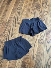 All in Motion Girl's M 8 Black Loose Fit Shorts x 2 VGUC
