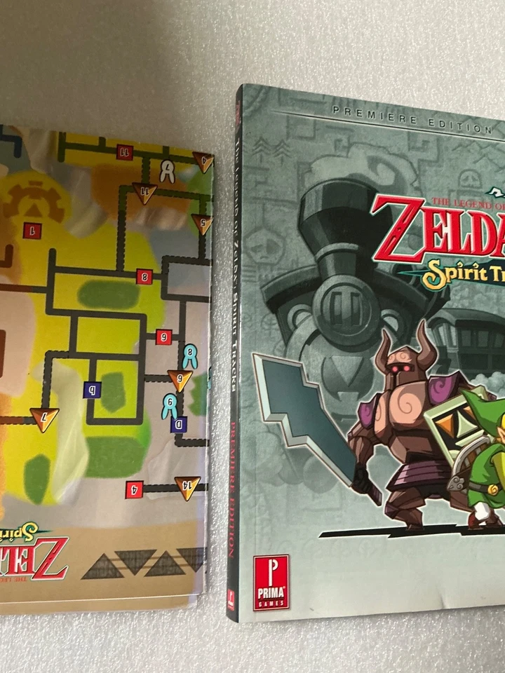 THE LEGEND OF ZELDA SPIRIT TRACKS PRIMA PREMIERE STRATEGY GUIDE gc used with map - Image 4 of 4