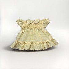 Vintage Yellow Smocked Nannette Baby Girl Dress 12 Months