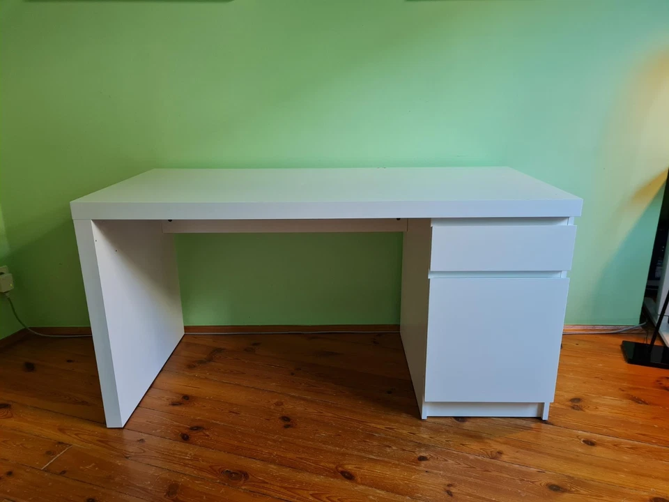 +Moderner Schreibtisch mit 2 Schubladen Computertisch PC Bürotisch+Modell MALM++