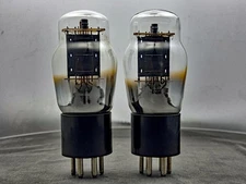 (2) RCA 2A5 Power Pentode Tubes Black Plates Pan Getters Test NOS TV-7U