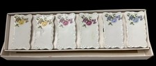 Vintage Porcelain Reusable Placecards (Box Of Six) 2.5” X 1.5” Shafford Japan
