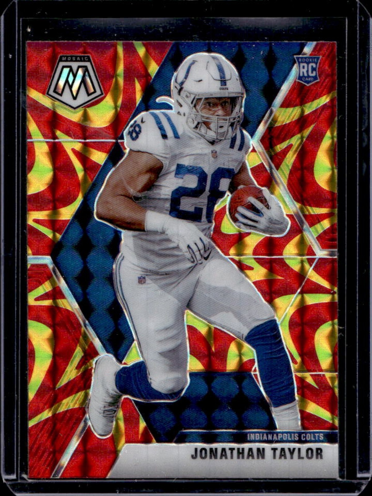 2020 Mosaic Jonathan Taylor RC Prizm Reactive Gold Rookie #216 Colts