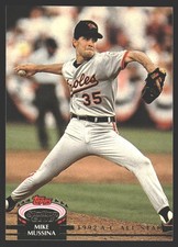 Mike Mussina #145 1993 Stadium Club Murphy Baltimore Orioles