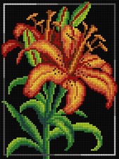 Orchidea Needlepoint canvas for halfstitch without yarn Lily 3051F
