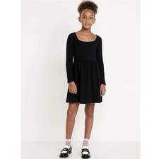 Old Navy Girls  Long-Sleeve Plush Ribbed Fit and Flare Dress  XL/14