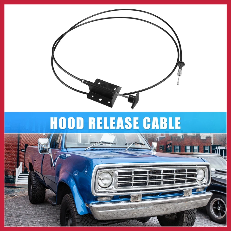 Hood Latch Lock Control Cable 55024942 for Dodge D150 D250 W150 W250 Ramcharger - Image 2 of 4