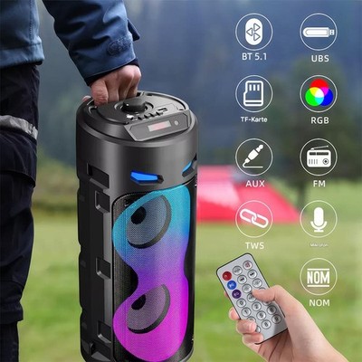 Bluetooth Tragbarer Lautsprecher Soundbox Soundstation Musikbox FM Radio MP3 USB