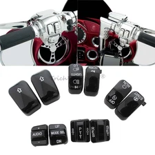 Hand Control Switch Housing Buttons Caps For Harley Heritage Softail Road Glide