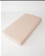 Little Unicorn Muslin Fitted Crib Sheet in Taupe Cross Print