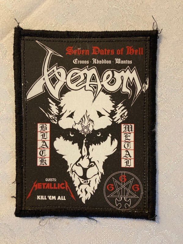VENOM + METALLICA - Seven Dates Of Hell / Black Metal / Patch / UNUSED