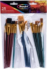 25 Pc Mix Media Paint Brushes