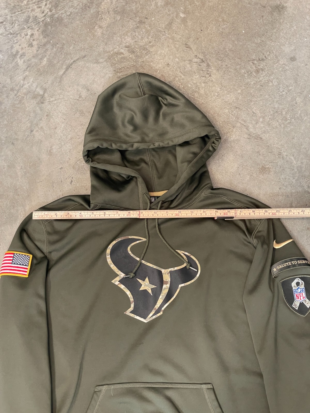 Nike Houston Texans Salute To Service Hoodie Mens XL Army Green NFL Therma-FIT thumbnail 11