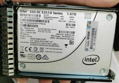 Intel 1.6TB SSD DC S3510 Series Enterprise 2.5" Internal SSDSC2BB016T6P MLC SATA