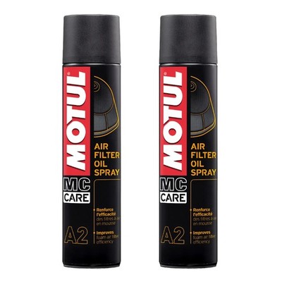 2 FLASCHEN MOTUL A2 AIR FILTER OIL SPRAY 400+400 ML ÖLSPRAYDOSE FILTER