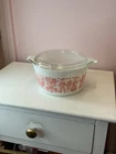 Vintage PYREX Pink Amish Butterprint #473 with #470-C LID 1 Quart Casserole Dish