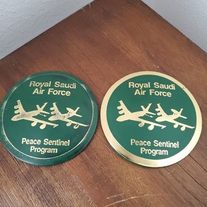 Royal Saudi Air Force "Peace Sentinel Program Leather Patch Keepsake