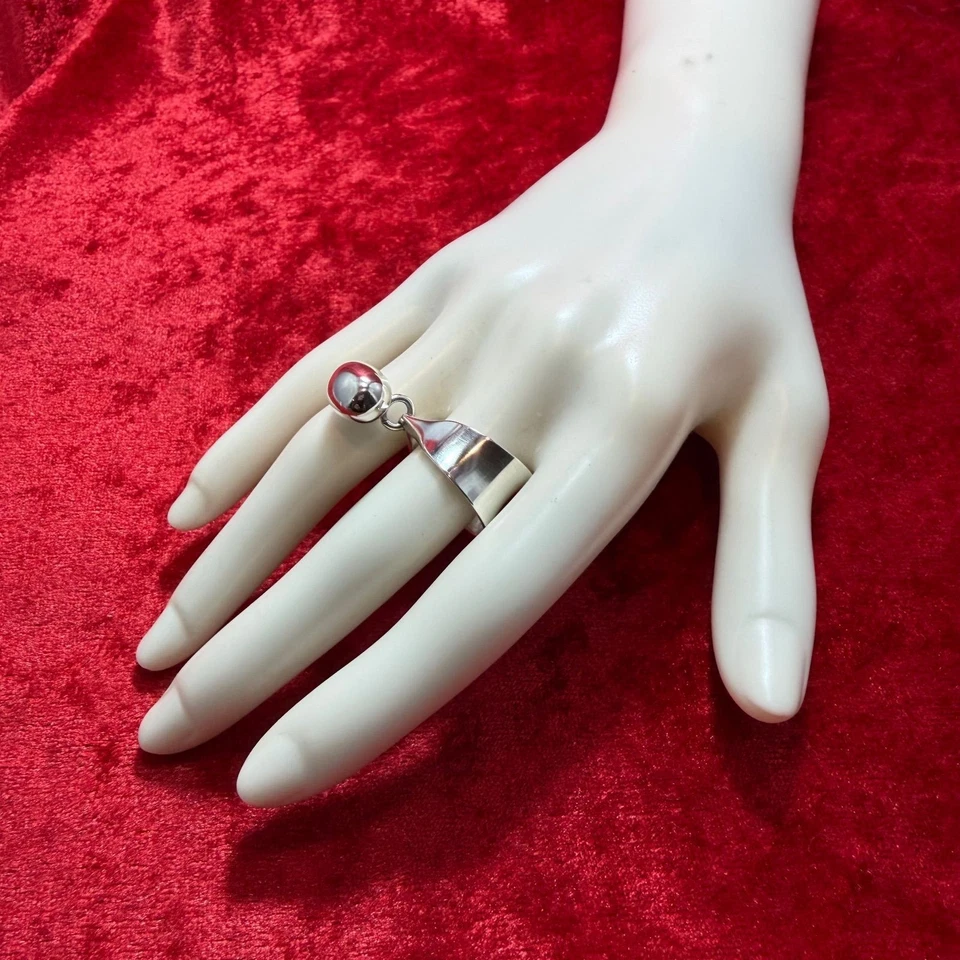 Anillo GEORG JENSEN Vivianna Torun #156 plata esterlina vaina tamaño EE. UU. 6,0 vintage Foto 2 de 4