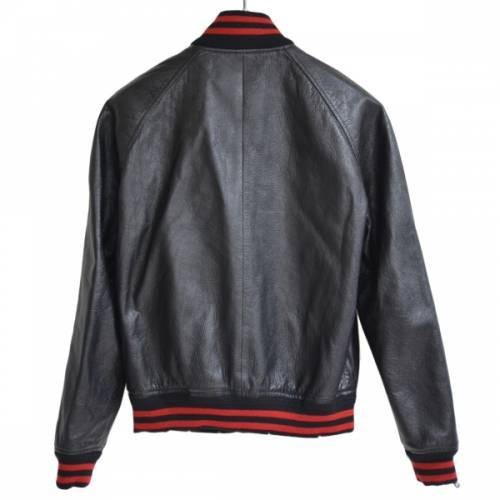 Giacca stadio Saint Laurent Paris danneggiata tutta la pelle Teddy Blouson R2 226381