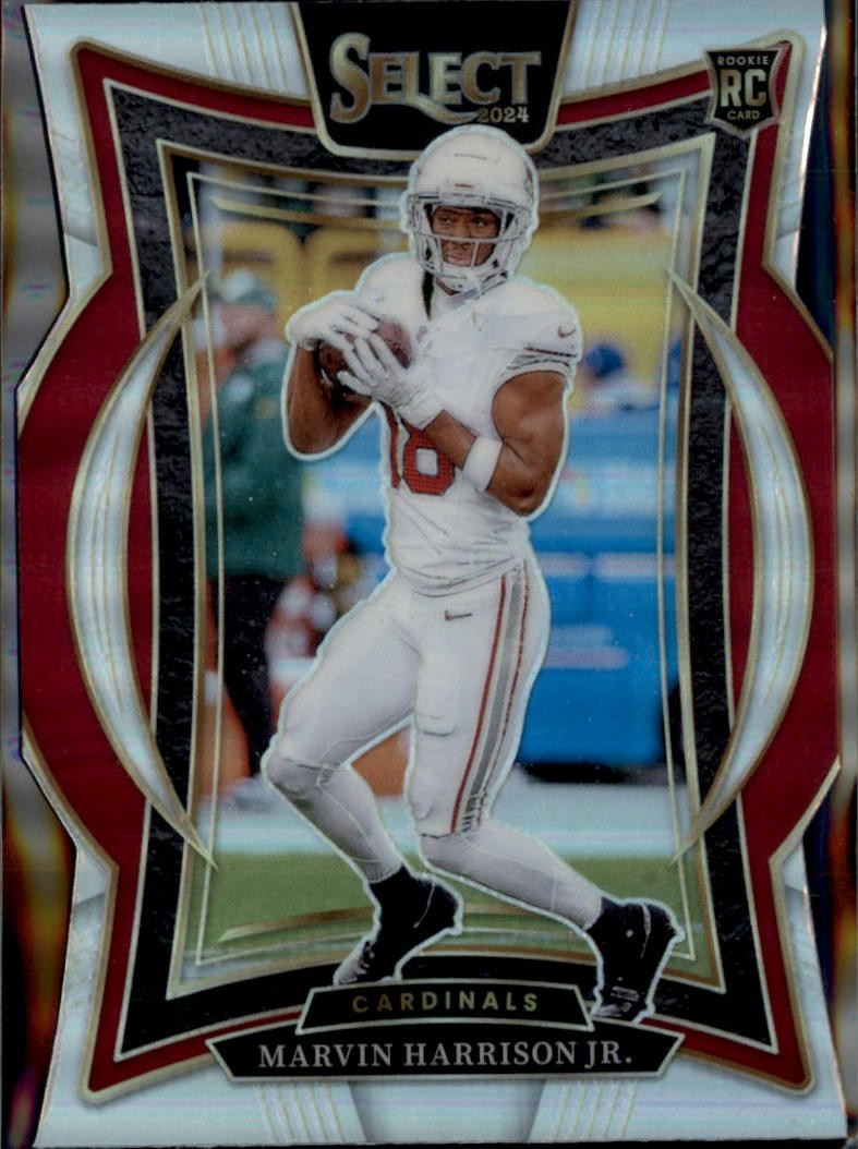 2024 Panini Select #28 Marvin Harrison Jr. Silver Prizm Die Cut RC Cardinals
