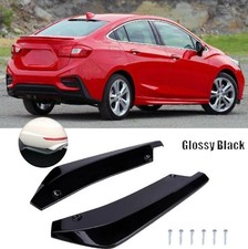 For Chevrolet Cruze Rear Spats Bumper Lip Splitter Diffuser Canard Spoiler Black