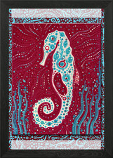 Seahorse Framed Wall Art Poster Canvas Print Picture