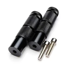 CNC Universal Motorcycle Bicycle Passenger Foot Pegs M8 Rearsets Rear Set Black