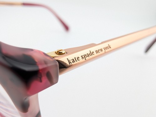 Kate Spade Eyeglasses, Frames Only, Natalia YJM, 52-16-140, Red Tort/Gold - Picture 5 of 19