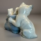 Vintage Ceramic White Mama Cat & 2 Kittens in Shoe Figurine Made: Occupied Japan — photo 5