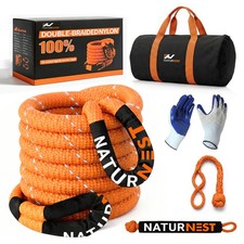 Naturnest Kinetic Recovery Rope Tow Strap 1.26 X 30 55000 Lbs W2 Soft Shackle Naturnest Kinetic Recovery Rope Tow Strap 1.26 X 30 55000 Lbs W2 Soft Shackle
