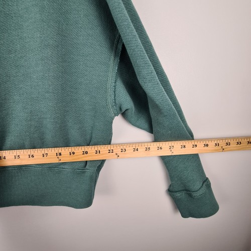 American Eagle Women's Forever Slouchy Cropped Crew Neck Sweatshirt M Teal - Picture 5 of 8
