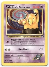 Sabrina's Drowzee 092/132 Gym Heroes Pokemon Card Vintage WOTC | LP