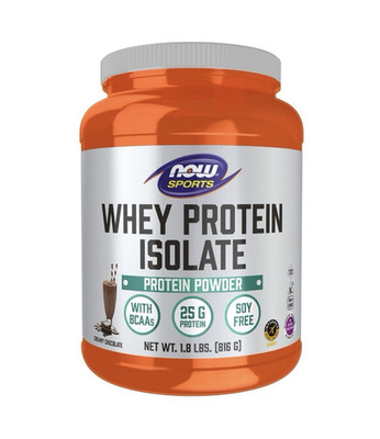 NOW Sports Whey Protein Isolate Powder Soy-Free Creamy Chocolate 1.8 lb