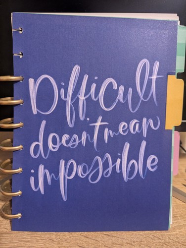 Happy Planner Misc Lot – 1 Used Journal, 1 New Sticker Book - 7 Rings - Dividers