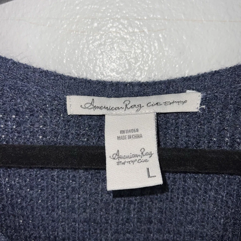 American Rag Junior’s Grande Azul Marino Suéter con Dobladillo de Encaje en la Parte Inferior  Foto 3 de 4