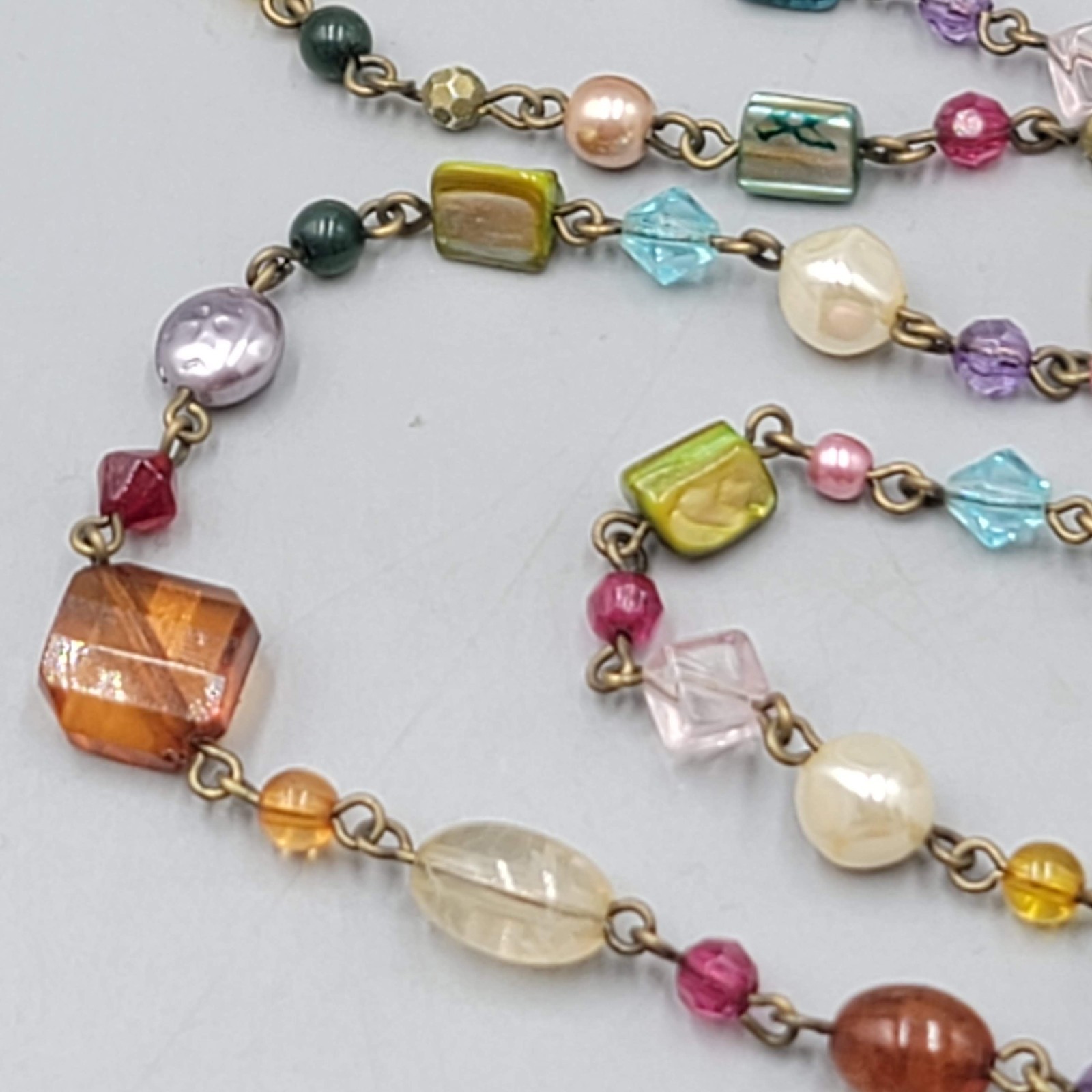 Cookie Lee Multicolor Bead Necklace Shell Eclecti… - image 6