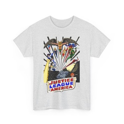 JLA Satellite T-Shirt - George Perez Art - DC Comics - Justice League - Hawkman