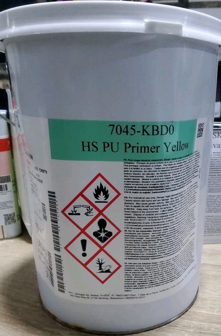 Primer HS PU 7045 KBDO jaune 3L : protection anticorrosion et adhérence maximale