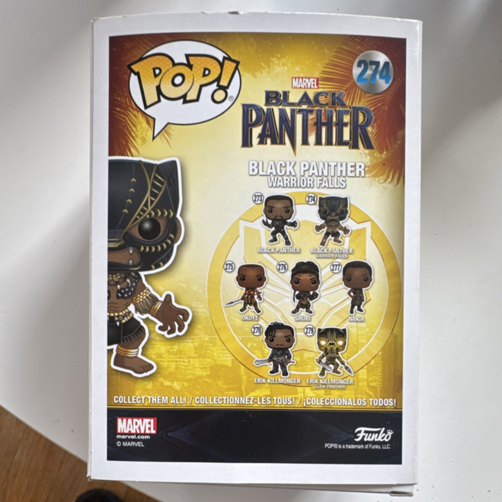 Funko Marvel Black Panther Warrior Falls #274 Bobblehead Pop! Vinyl Figure thumbnail 2