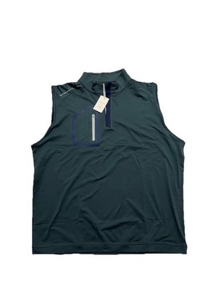 Peter Millar Forge Performance Quarter Zip Vest Balsam XXL