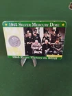 1945 Mercury Dime , On WW2 Display Card,