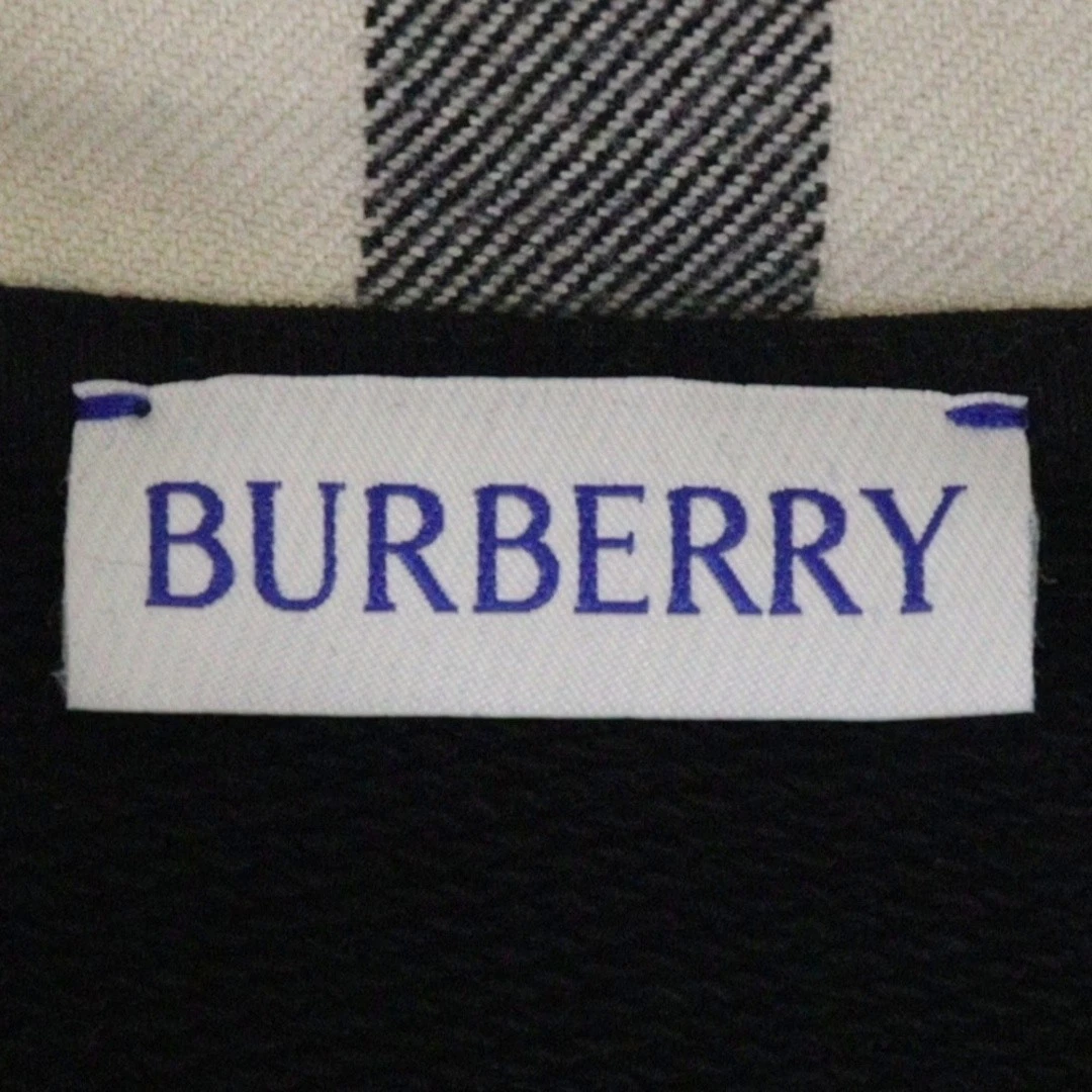 Felpa con cappuccio Burberry check cappuccio cotone zip nero 8060705 usata fbee61