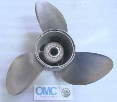 D7 Genuine OMC Stainless Propeller 19P 13 Spline OEM Used Factory Boat Parts