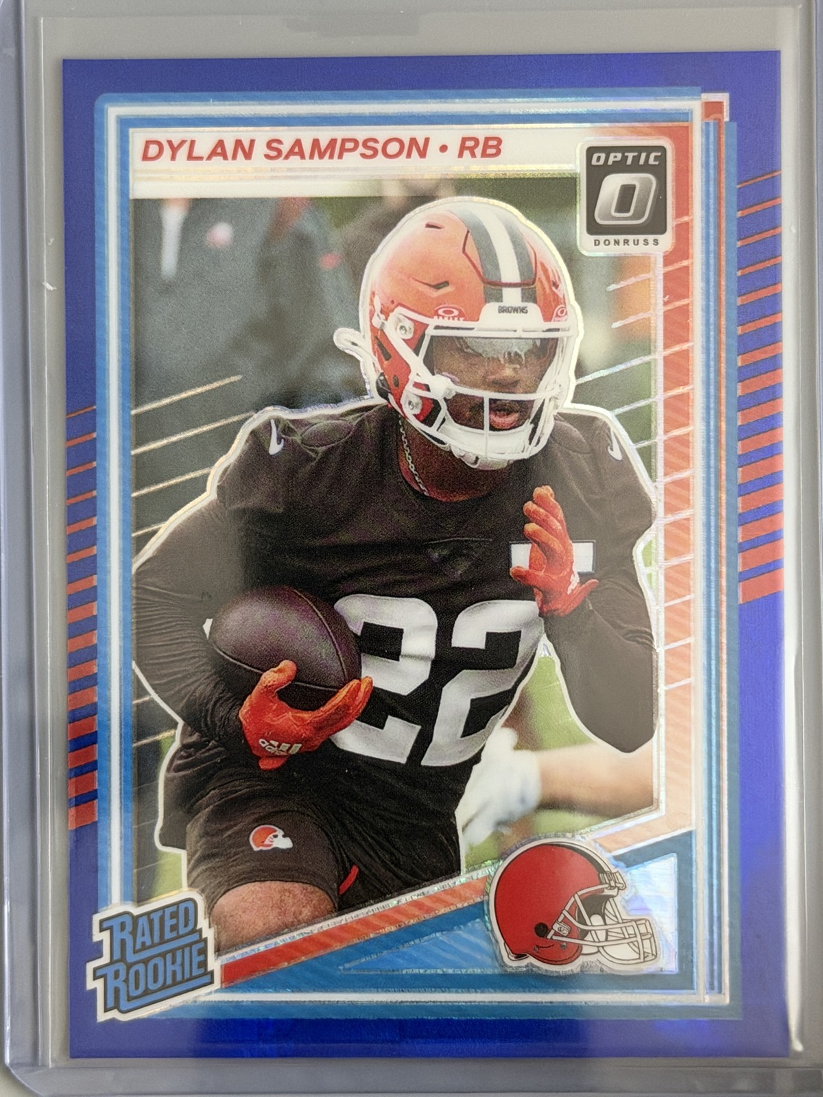 2025 Panini Donruss Optic - Rated Rookie Dylan Sampson #238 Blue Hyper Prizm RC