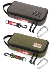 RGH Rough Enough Small Canvas Tool Bag Pouch Case with Zipper Bundle