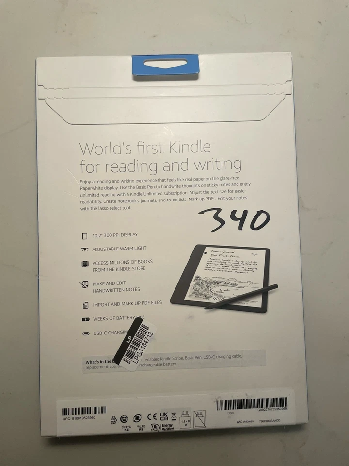 Amazon Kindle Scribe 16gb 10.2" Display 300ppi Paper White Basic Pen NEW - Image 2 of 2